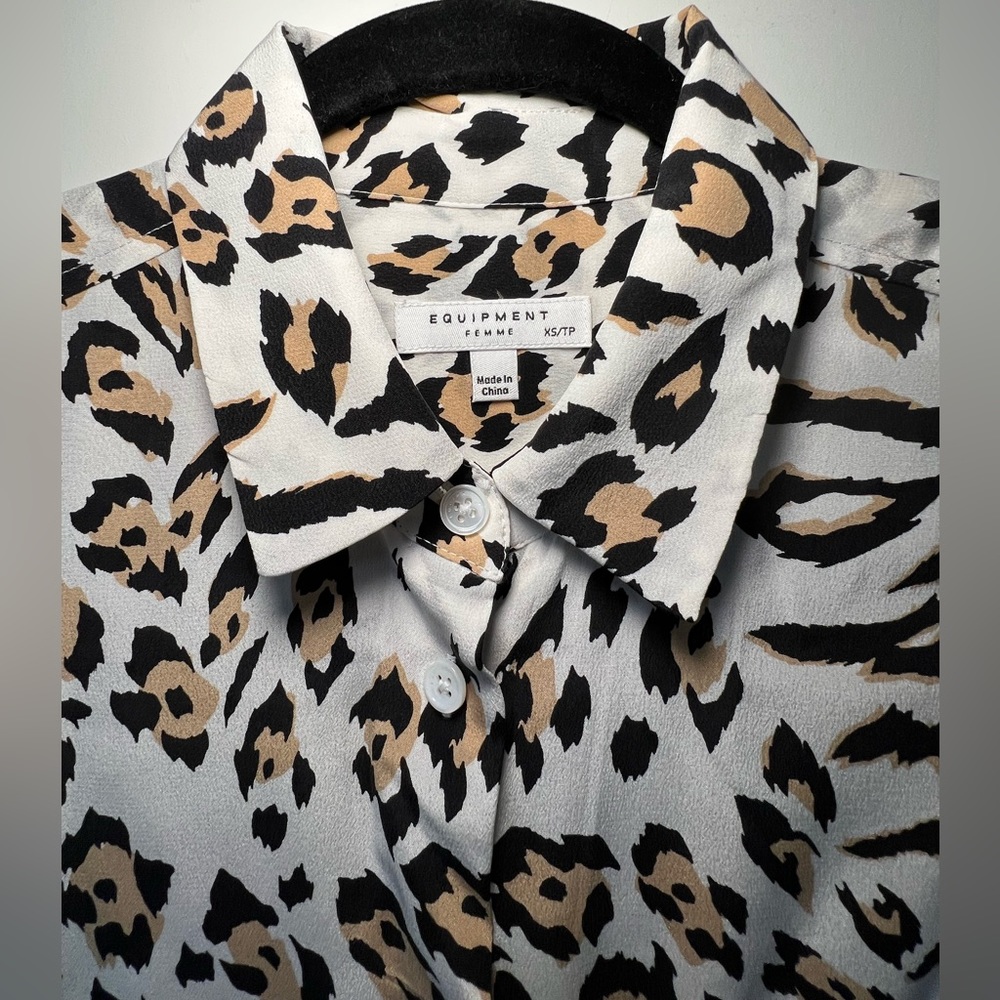 Equipment cheetah silk blouse size XS - Picture 2 of 4